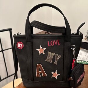 Aeropostale Black Tote with NY and Star Patches